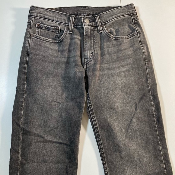 Levis 514 Jeans 29x30 Gray Denim Whiskers Faded Cowboy USA 90s (Tag28x30) - Picture 1 of 9